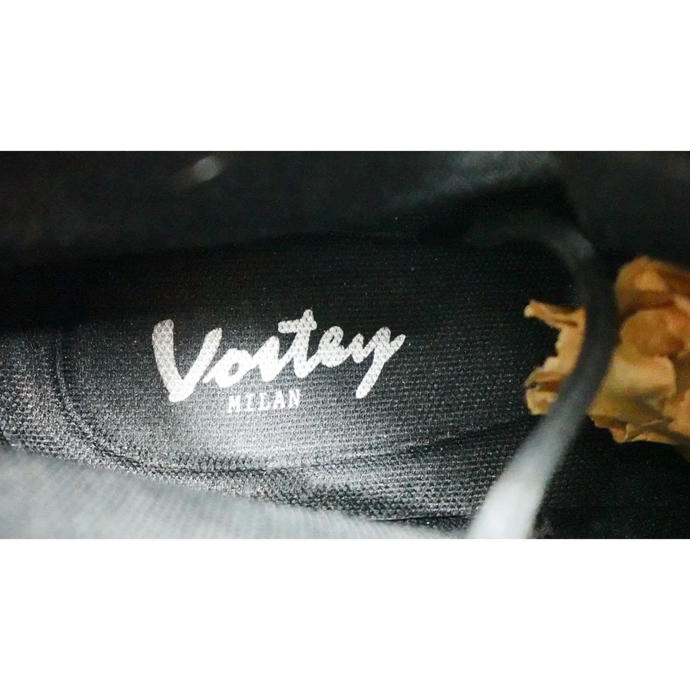 Vostey Milan Mens Black Cap Toe Combat Chukka Boots Side Zip Size 11.5